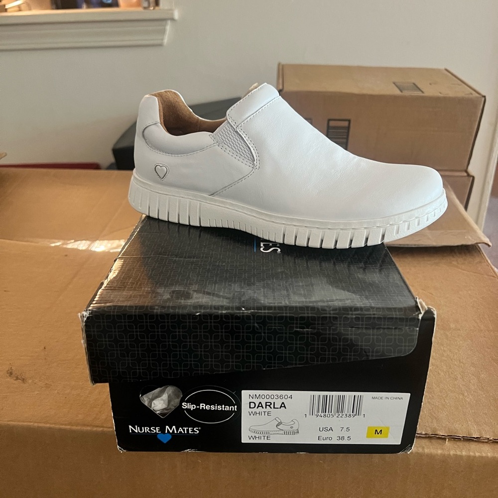 Nurse Mates White Men's Slip-On Loafers